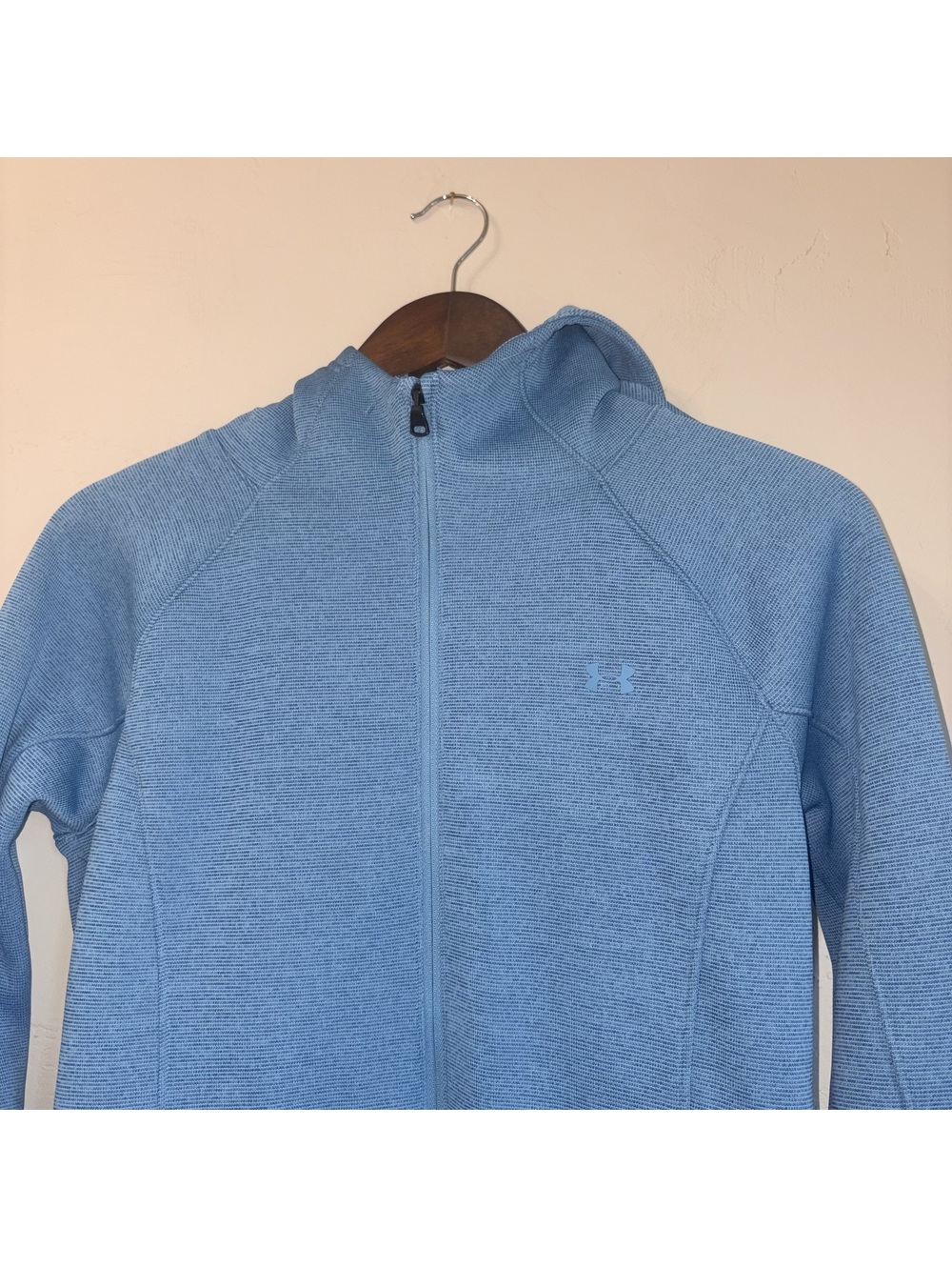 Women's Under Armour ColdGear Loose Fit Zip-Up Hoodie - Blue - Size Small - Picture 3 of 5